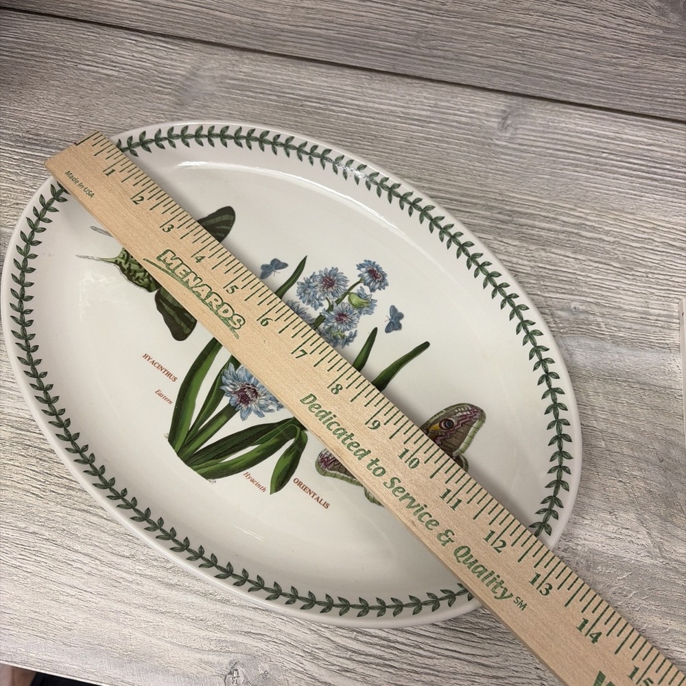 Portmeirion Botanic Garden 13 Inch Oval Steak Platter Eastern Hyacinth (D1) - Picture 9 of 9